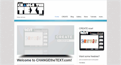 Desktop Screenshot of changethetext.com